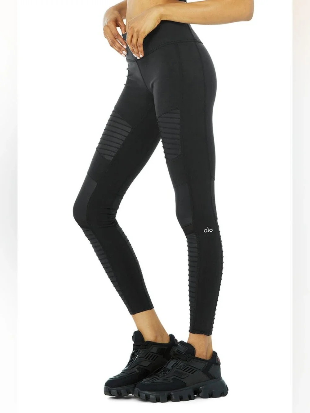 ALO Yoga Moto Leggings L Black